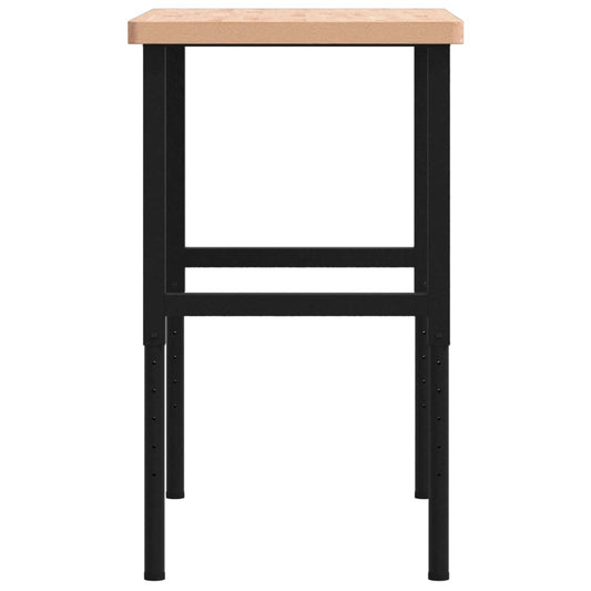 Arbeidsbenk 100x60x(73-99,5) cm heltre bøk rektangulær