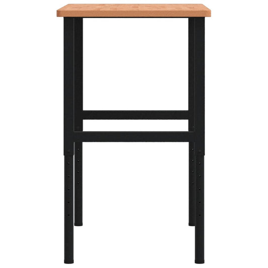 Arbeidsbenk 100x60x(71,5-98) cm heltre bøk rektangulær