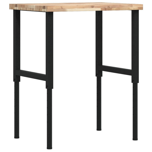 Arbeidsbenk 80x60x(73-99,5) cm heltre akasie rektangulær