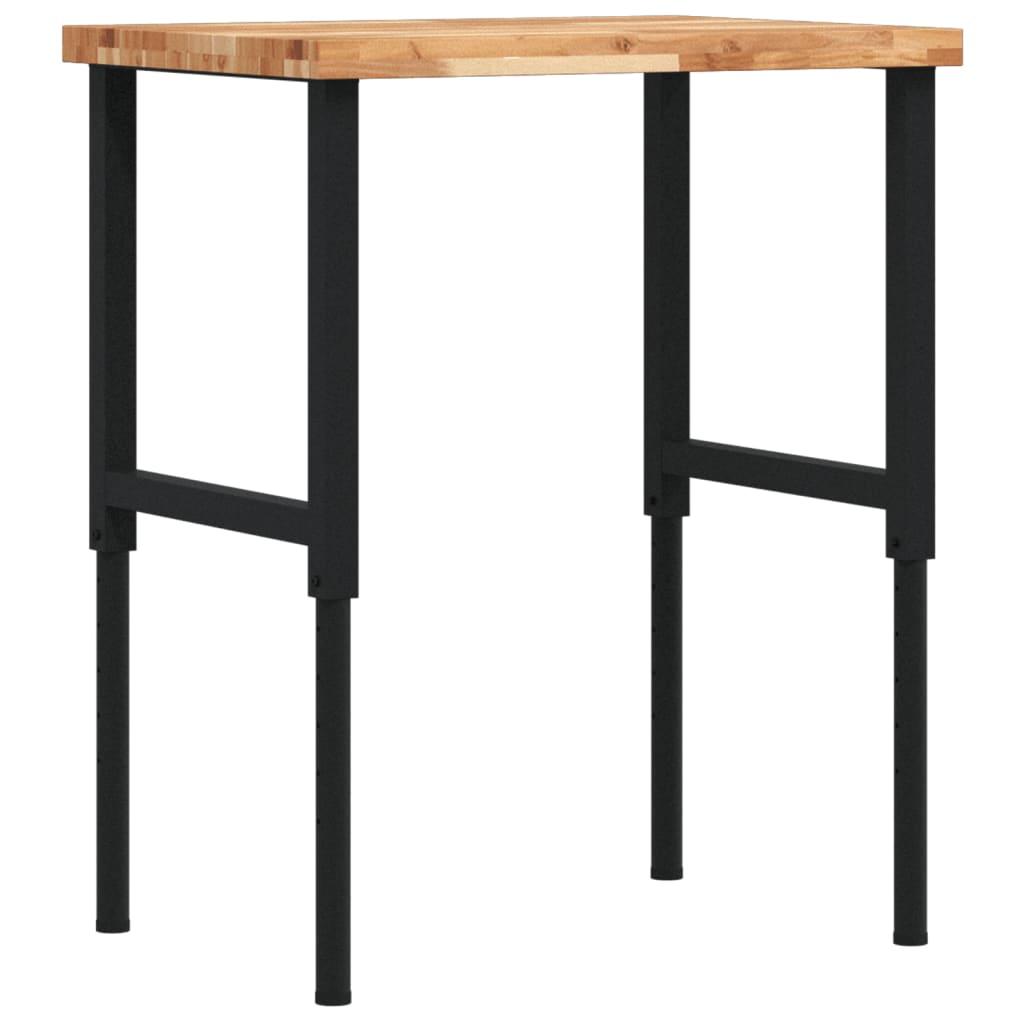 Arbeidsbenk 80x60x(73-99,5) cm heltre akasie rektangulær