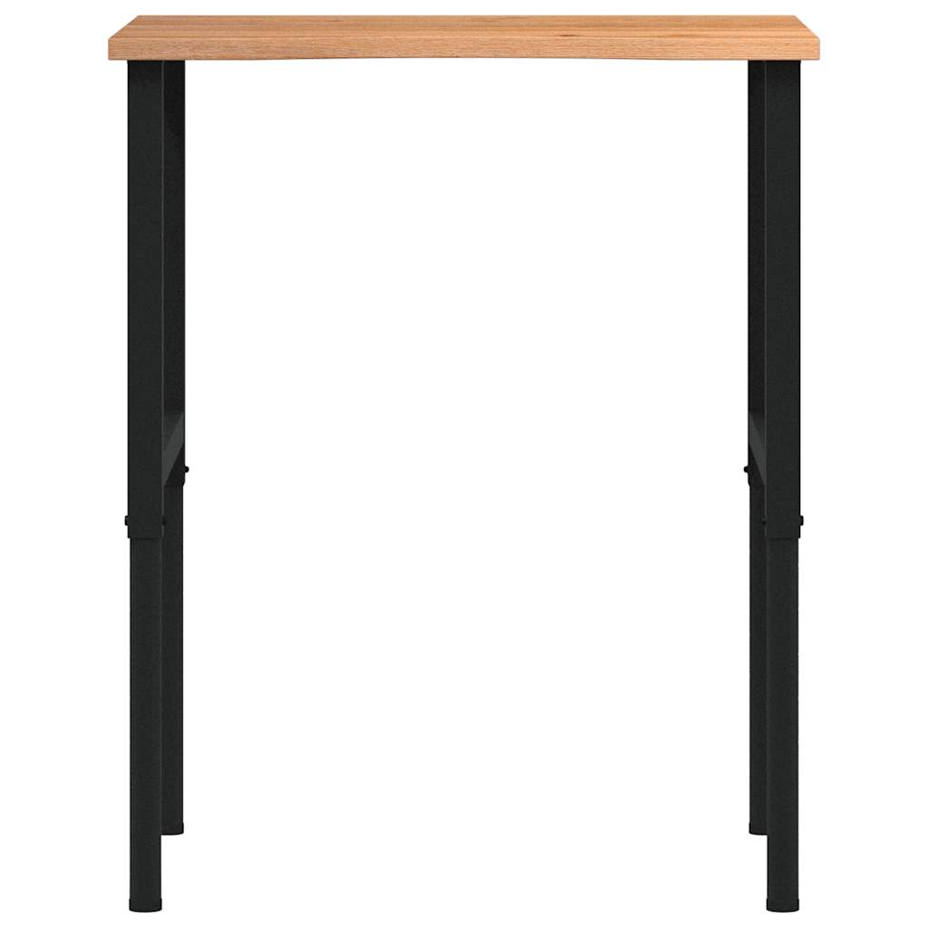 Arbeidsbenk lysebrun 80x60x(71,5-98) cm heltre eik