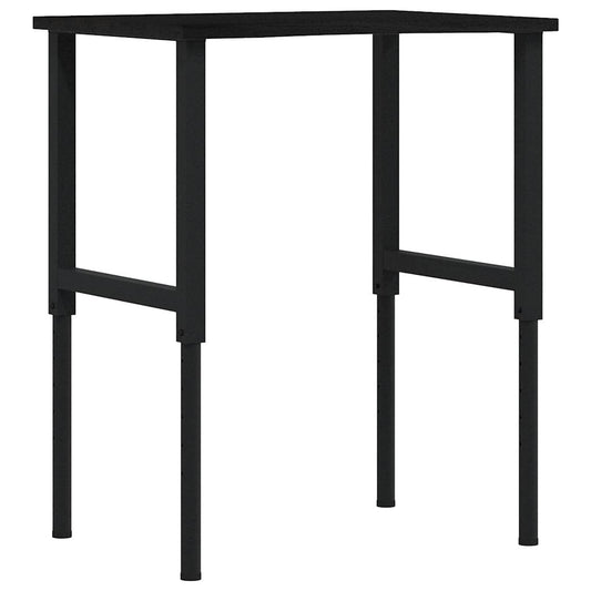 Arbeidsbenk mørkebrun 80x60x(71,5-98) cm heltre eik