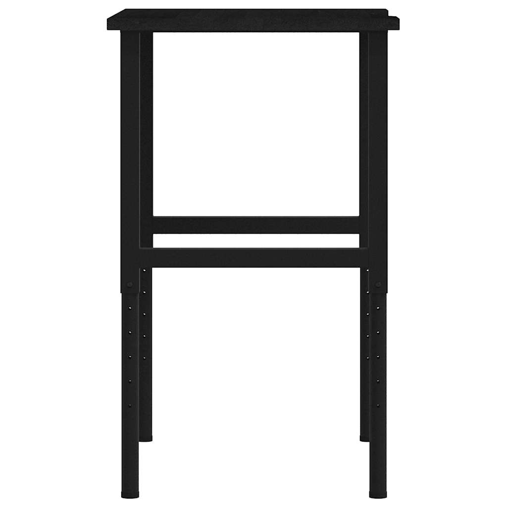 Arbeidsbenk mørkebrun 80x60x(71,5-98) cm heltre eik