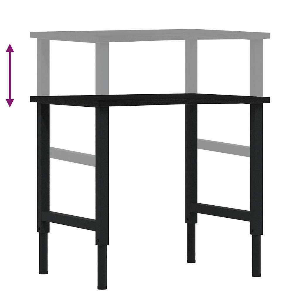 Arbeidsbenk mørkebrun 80x60x(71,5-98) cm heltre eik