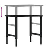Arbeidsbenk mørkebrun 80x60x(71,5-98) cm heltre eik