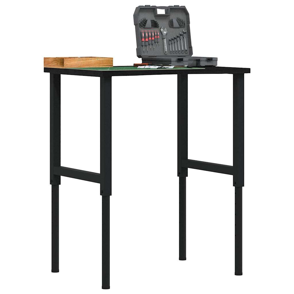 Arbeidsbenk mørkebrun 80x60x(71,5-98) cm heltre eik