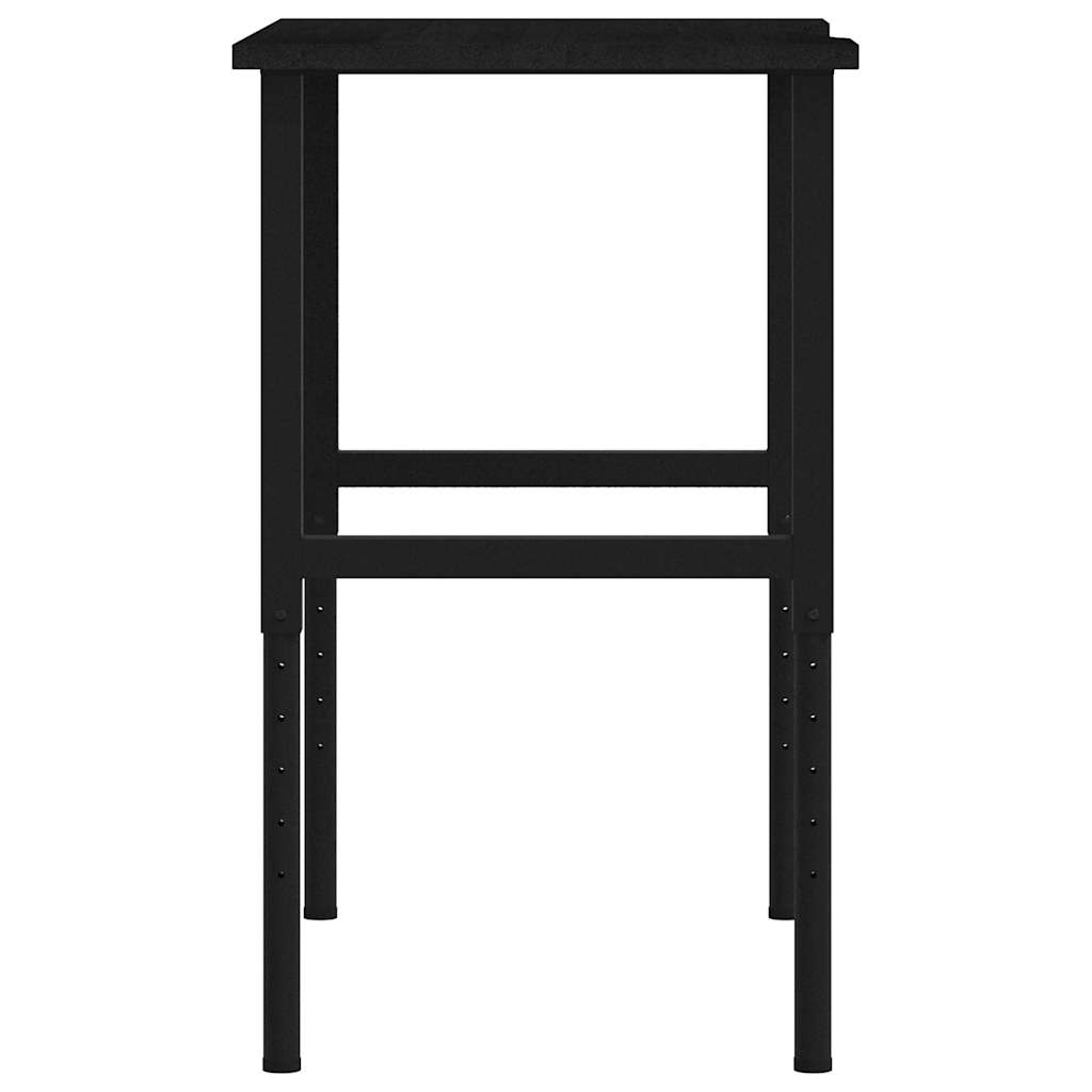 Arbeidsbenk mørkebrun 100x60x(71,5-98)cm heltre eik
