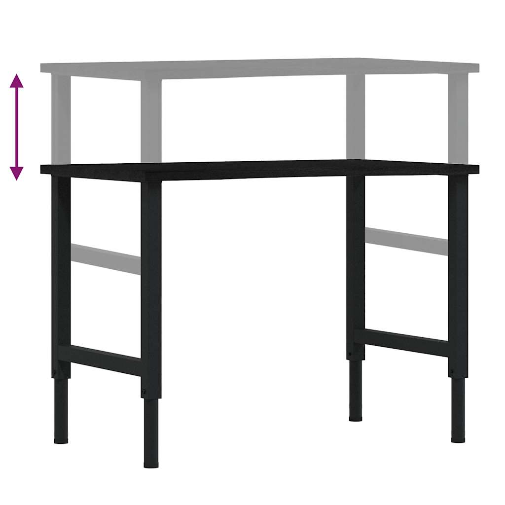 Arbeidsbenk mørkebrun 100x60x(71,5-98)cm heltre eik
