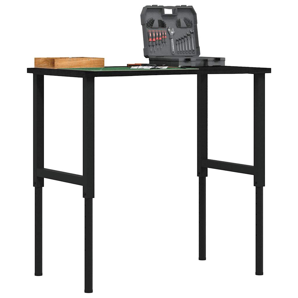 Arbeidsbenk mørkebrun 100x60x(71,5-98)cm heltre eik