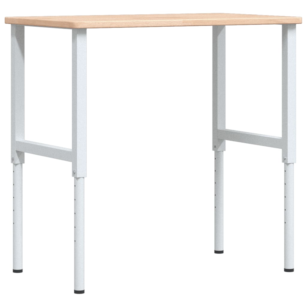 Arbeidsbenk 100x60x(71,5-98) cm heltre eik rektangulær vidaXL