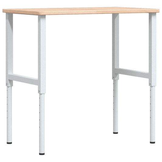 Arbeidsbenk 100x60x(71,5-98) cm heltre eik rektangulær vidaXL