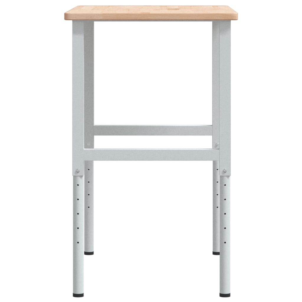 Arbeidsbenk 100x60x(71,5-98) cm heltre eik rektangulær vidaXL