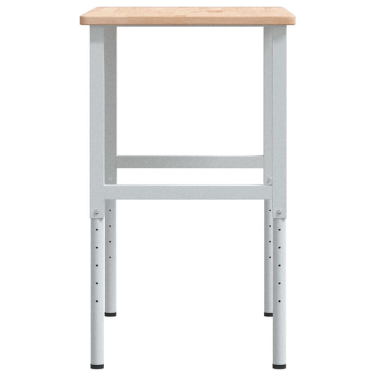 Arbeidsbenk 100x60x(71,5-98) cm heltre eik rektangulær vidaXL