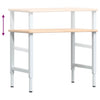 Arbeidsbenk 100x60x(71,5-98) cm heltre eik rektangulær