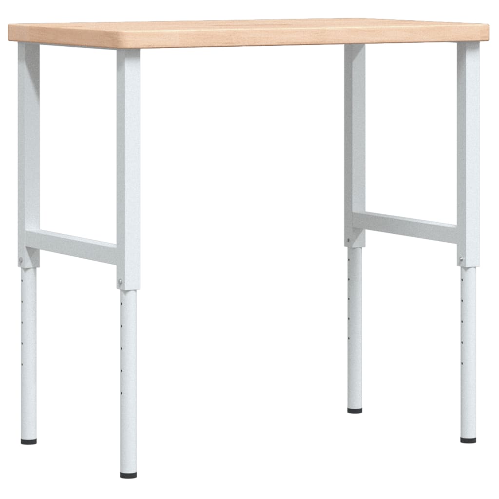 Arbeidsbenk 100x60x(73-99,5) cm heltre eik rektangulær