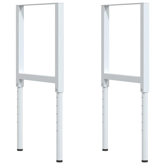 Arbeidsbenk lysebrun 100x60x(71,5-98) cm heltre eik rektangulær vidaXL