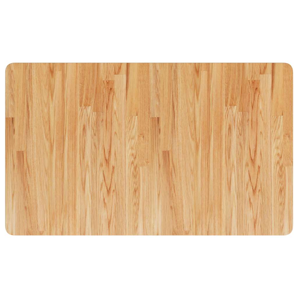 Arbeidsbenk lysebrun 100x60x(71,5-98) cm heltre eik rektangulær vidaXL