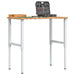 Arbeidsbenk lysebrun 100x60x(71,5-98) cm heltre eik rektangulær vidaXL