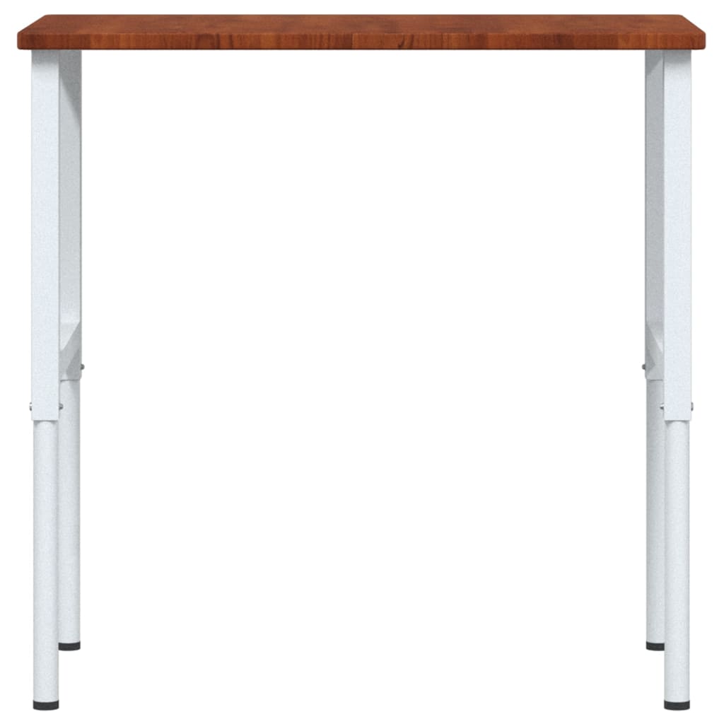 Arbeidsbenk mørkebrun 100x60x(71,5-98)cm heltre eik rektangulær