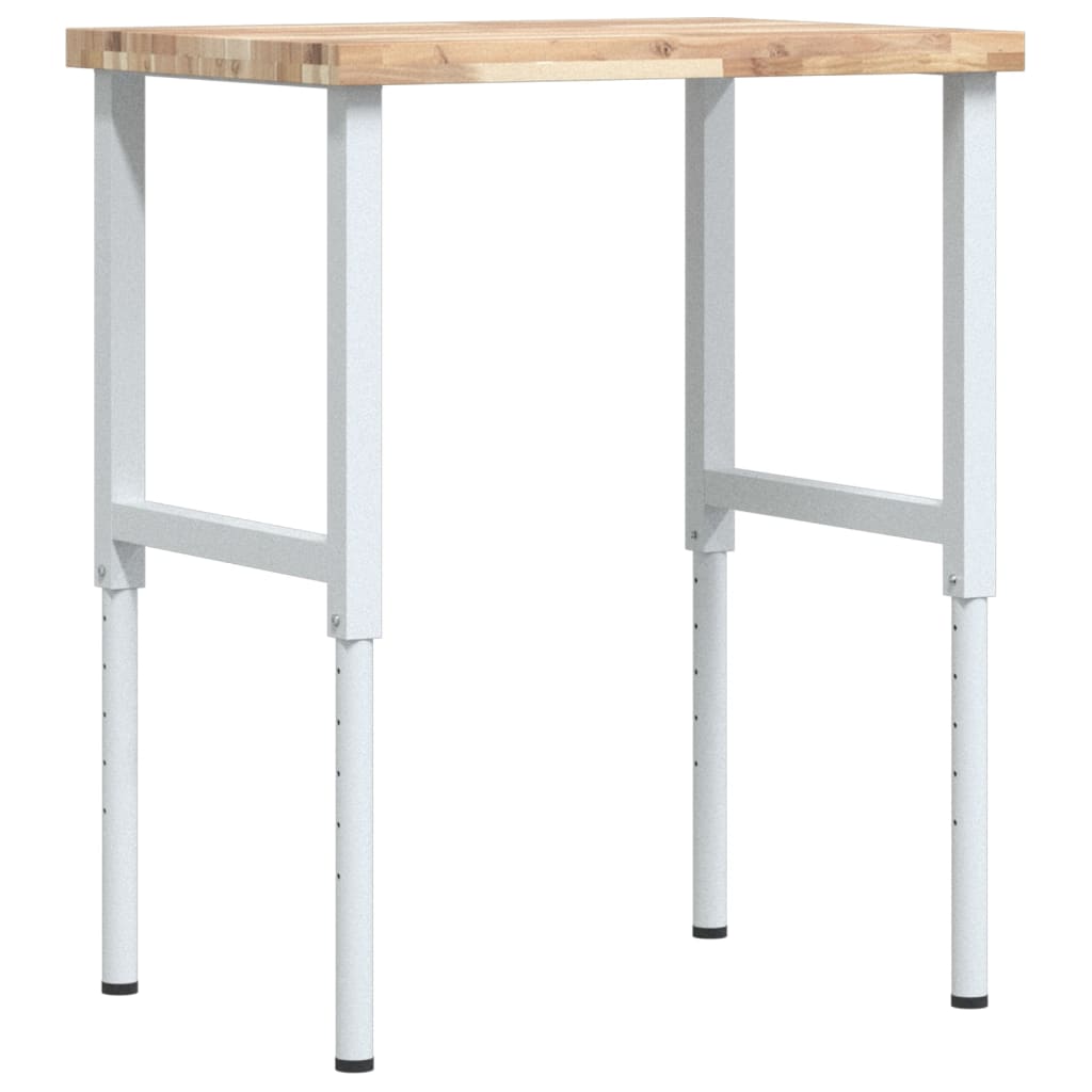 Arbeidsbenk 80x60x(73-99,5) cm heltre akasie rektangulær