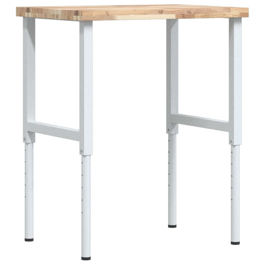 Arbeidsbenk 80x60x(73-99,5) cm heltre akasie rektangulær