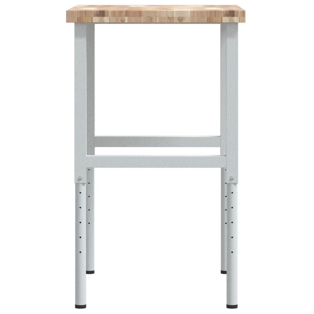 Arbeidsbenk 80x60x(73-99,5) cm heltre akasie rektangulær