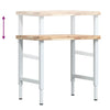 Arbeidsbenk 80x60x(73-99,5) cm heltre akasie rektangulær