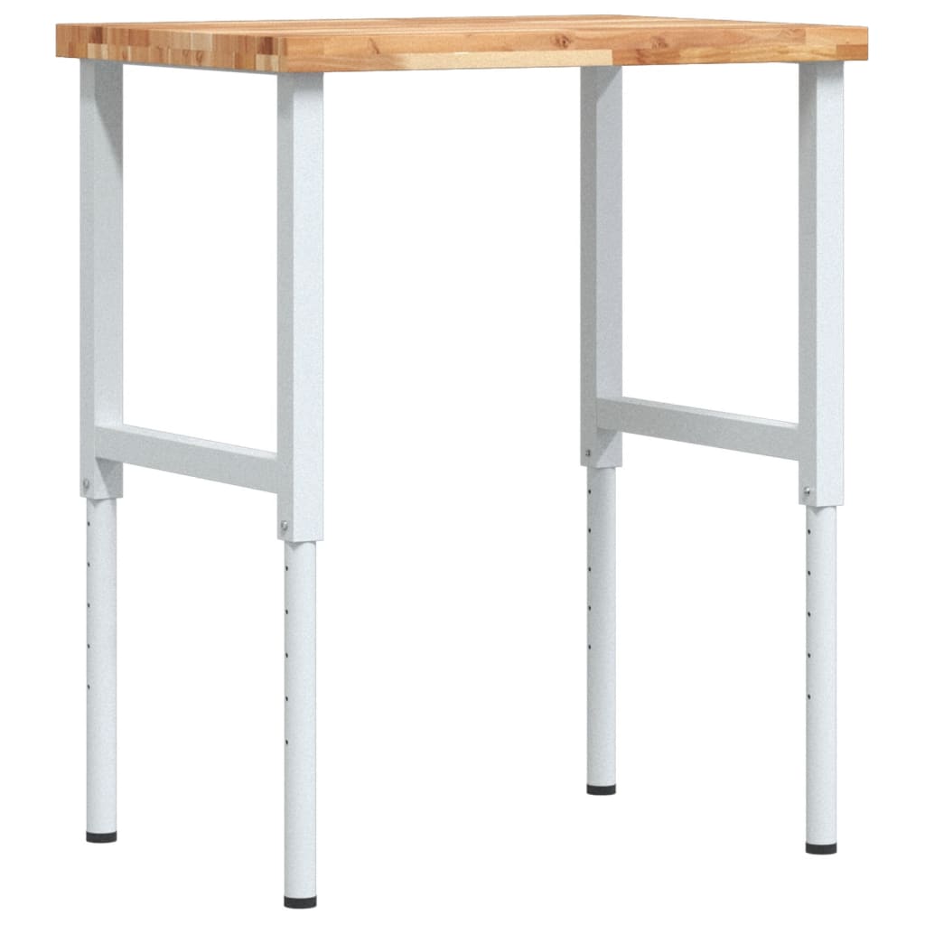 Arbeidsbenk 80x60x(73-99,5) cm heltre akasie rektangulær