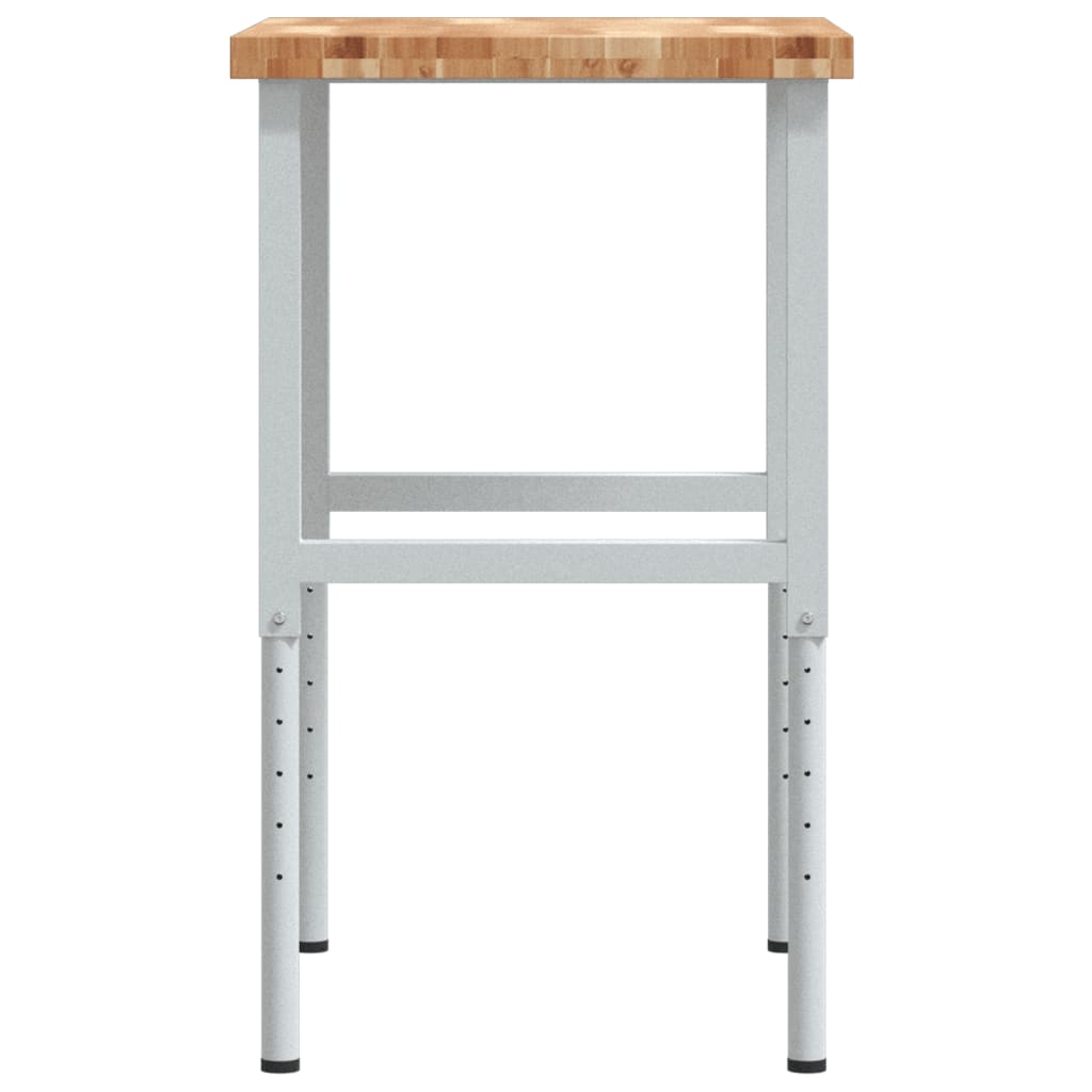 Arbeidsbenk 80x60x(73-99,5) cm heltre akasie rektangulær
