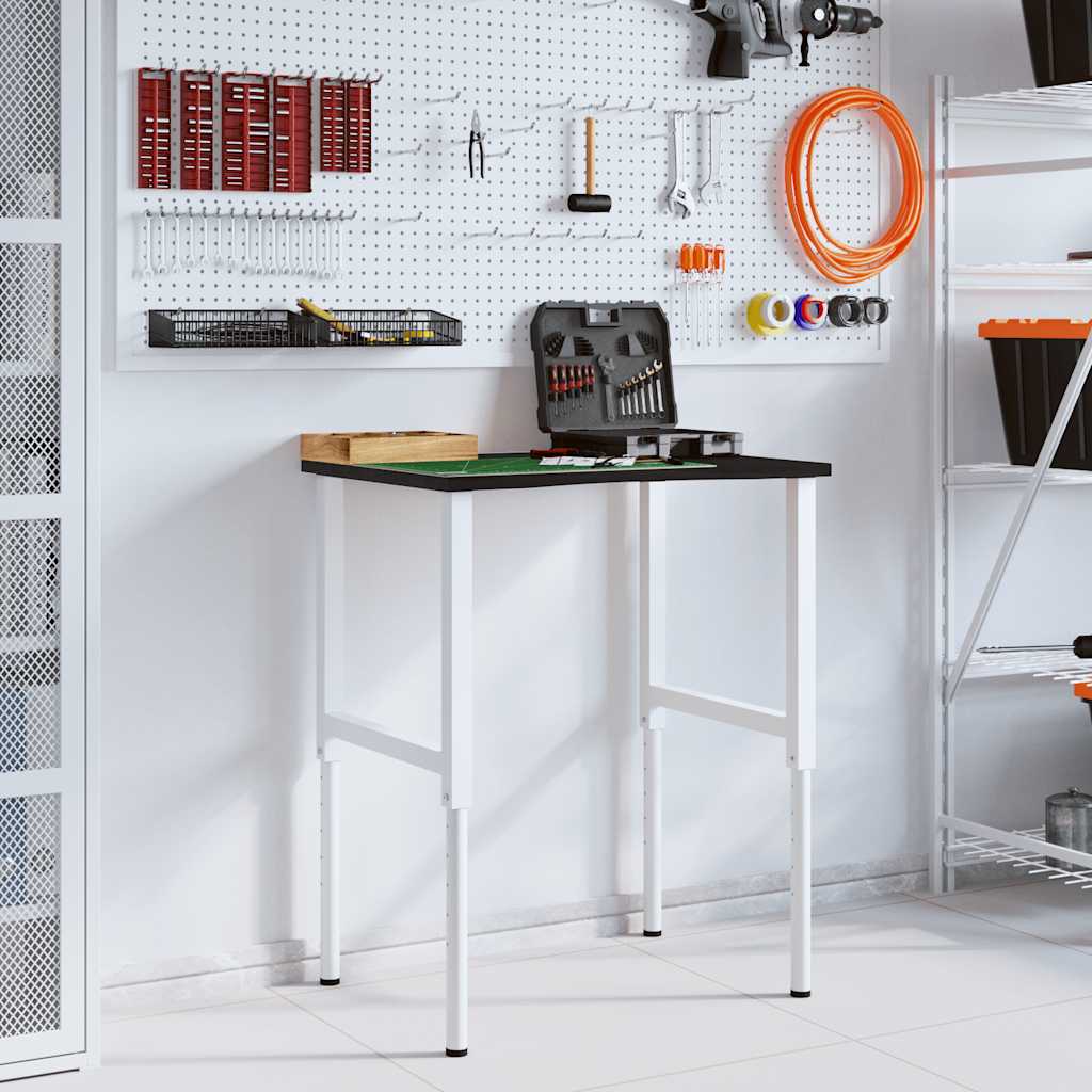 Arbeidsbenk mørkebrun 80x60x(71,5-98) cm heltre eik