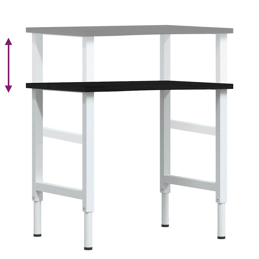 Arbeidsbenk mørkebrun 80x60x(71,5-98) cm heltre eik