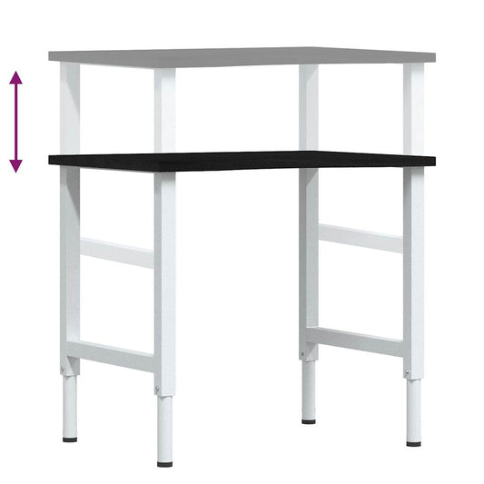 Arbeidsbenk mørkebrun 80x60x(71,5-98) cm heltre eik