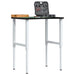 Arbeidsbenk mørkebrun 80x60x(71,5-98) cm heltre eik