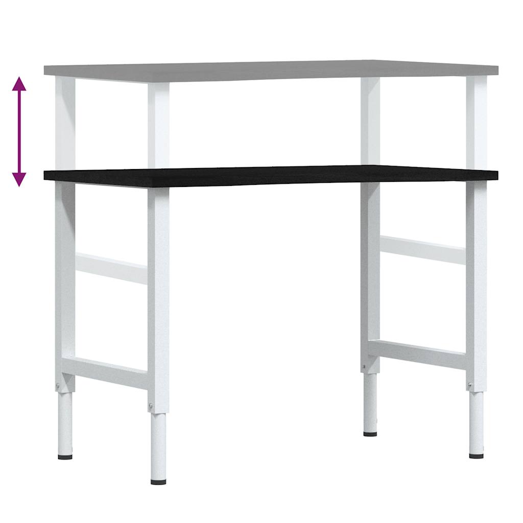 Arbeidsbenk mørkebrun 100x60x(71,5-98) cm heltre eik