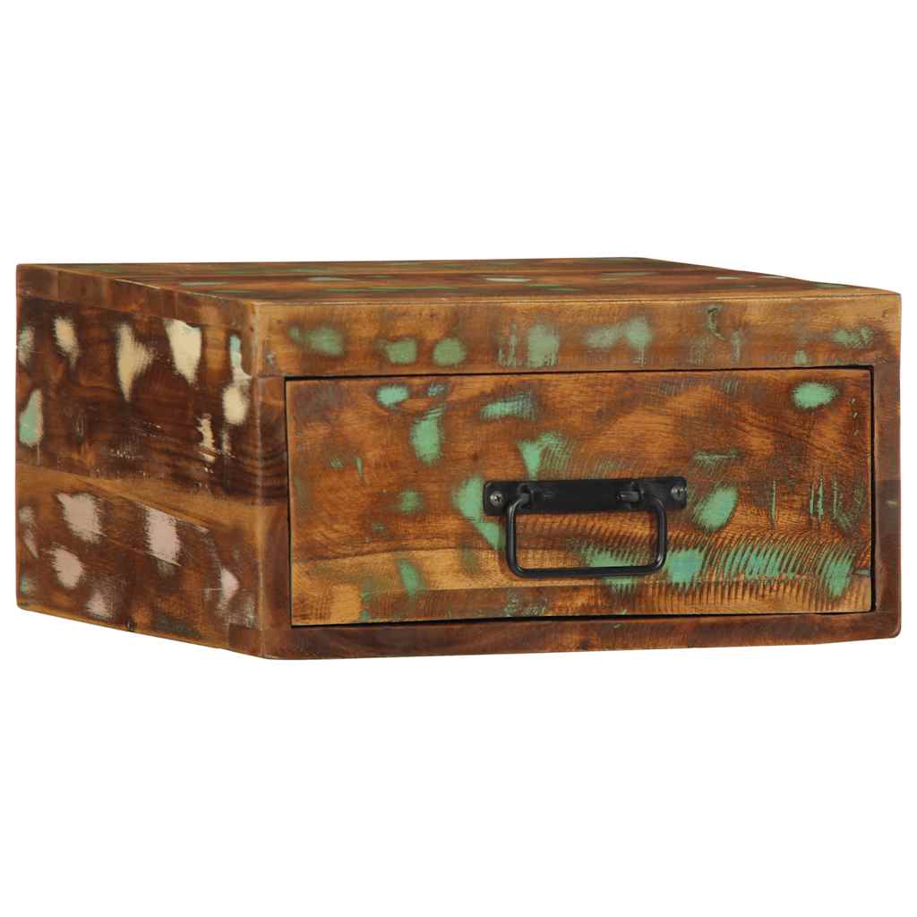 Vegghengt nattbord gjenvunnet heltre