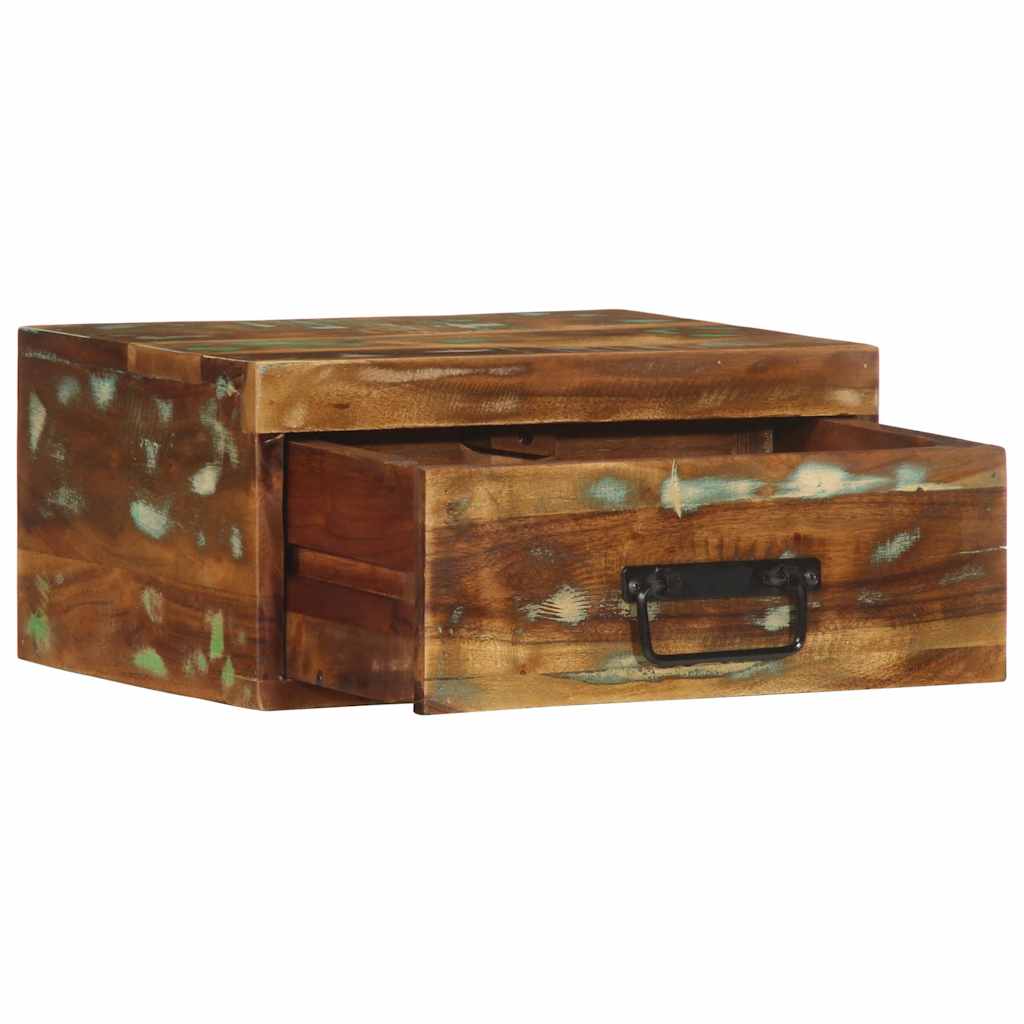 Vegghengt nattbord gjenvunnet heltre