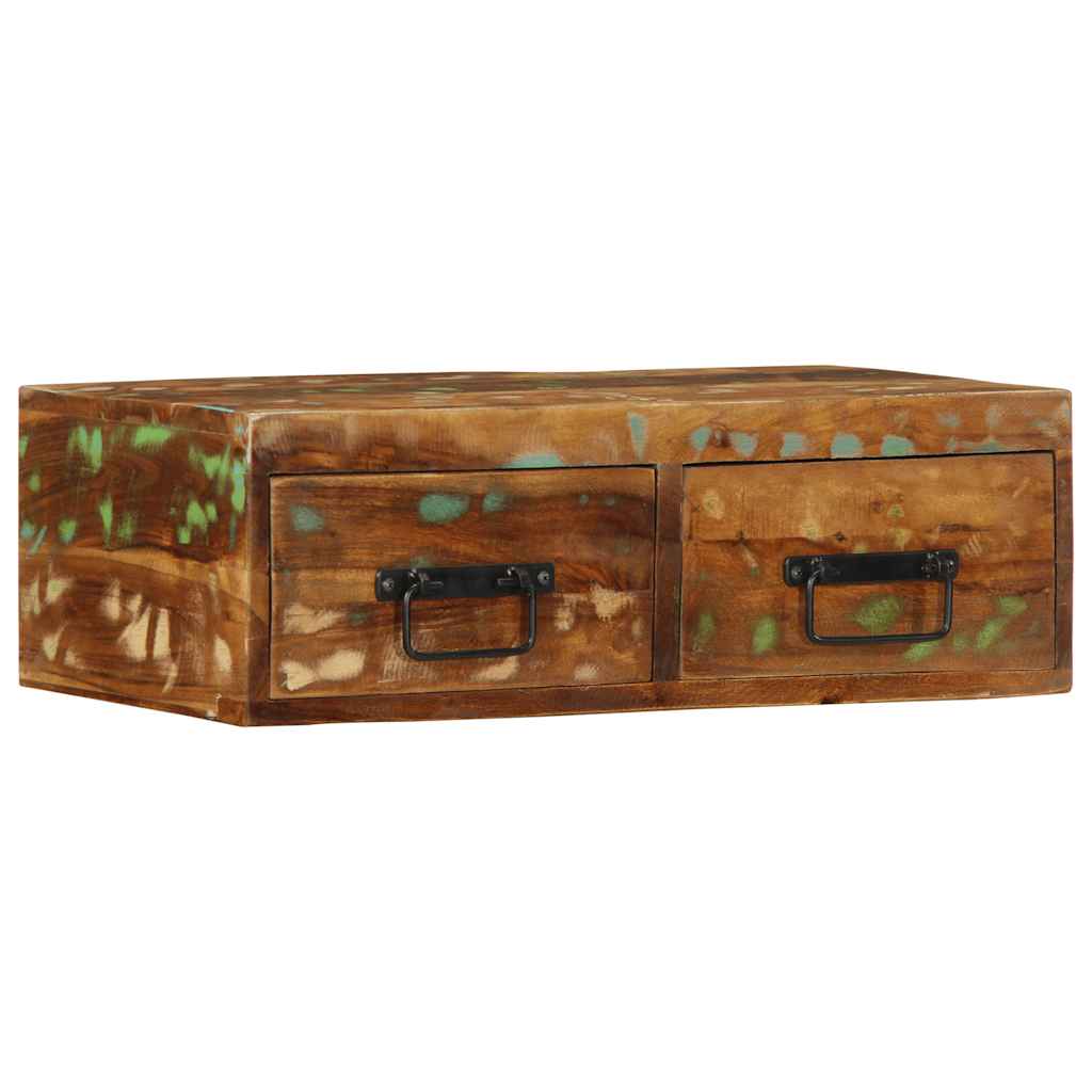 Veggmontert TV-benk 60x30x19 cm gjenvunnet heltre
