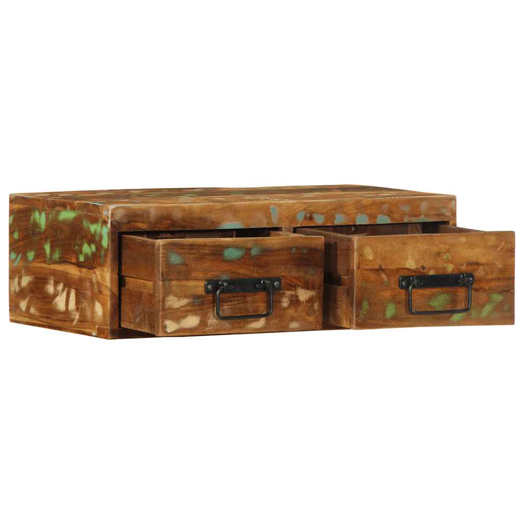 Veggmontert TV-benk 60x30x19 cm gjenvunnet heltre