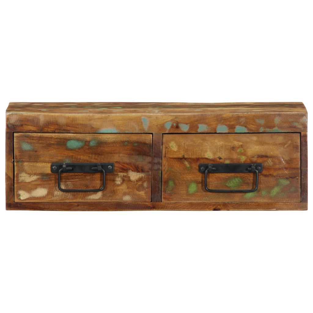 Veggmontert TV-benk 60x30x19 cm gjenvunnet heltre
