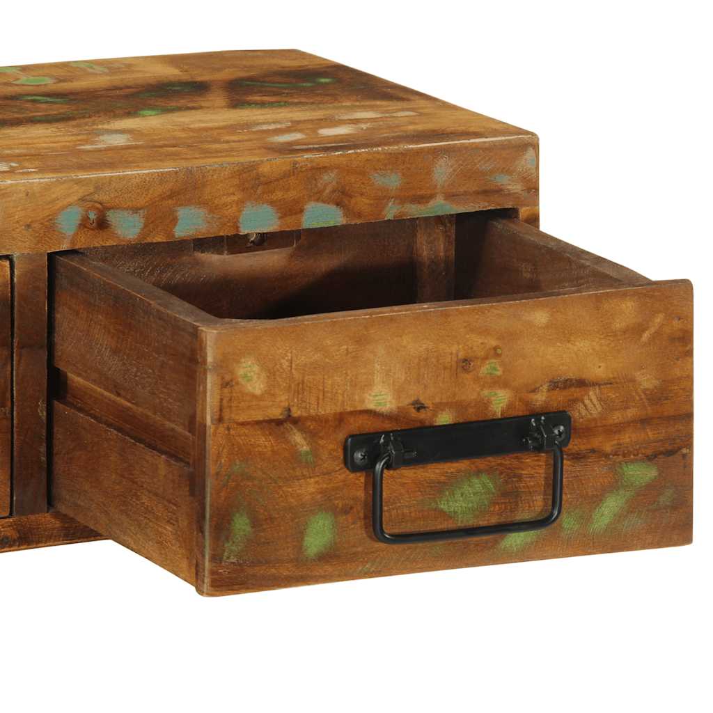 Veggmontert TV-benk 60x30x19 cm gjenvunnet heltre