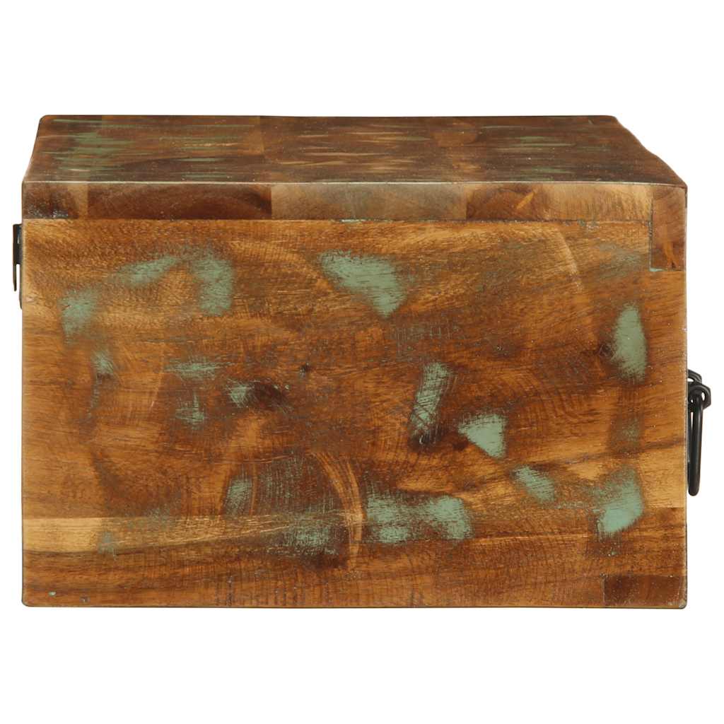 Veggmontert TV-benk 80x30x19 cm gjenvunnet heltre
