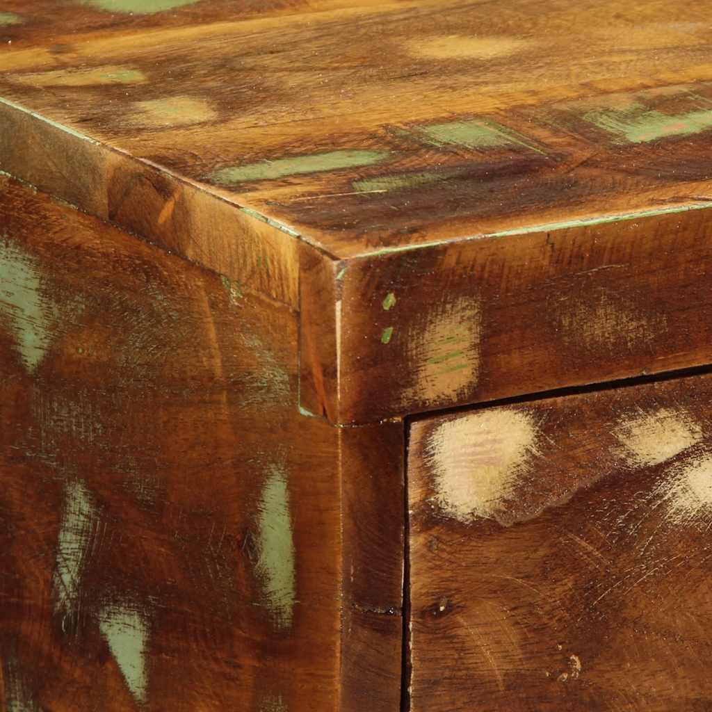 Veggmontert TV-benk 80x30x19 cm gjenvunnet heltre