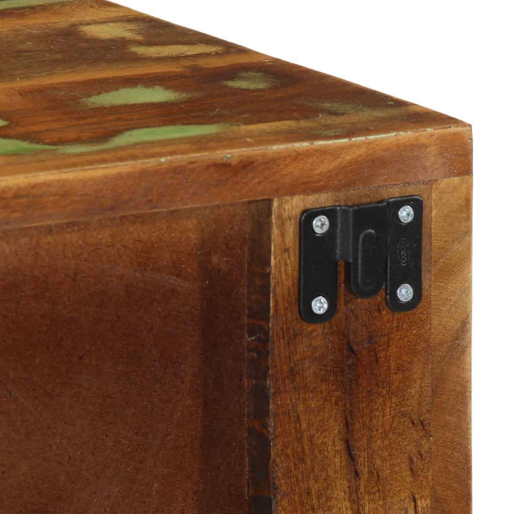 Veggmontert TV-benk 80x30x19 cm gjenvunnet heltre