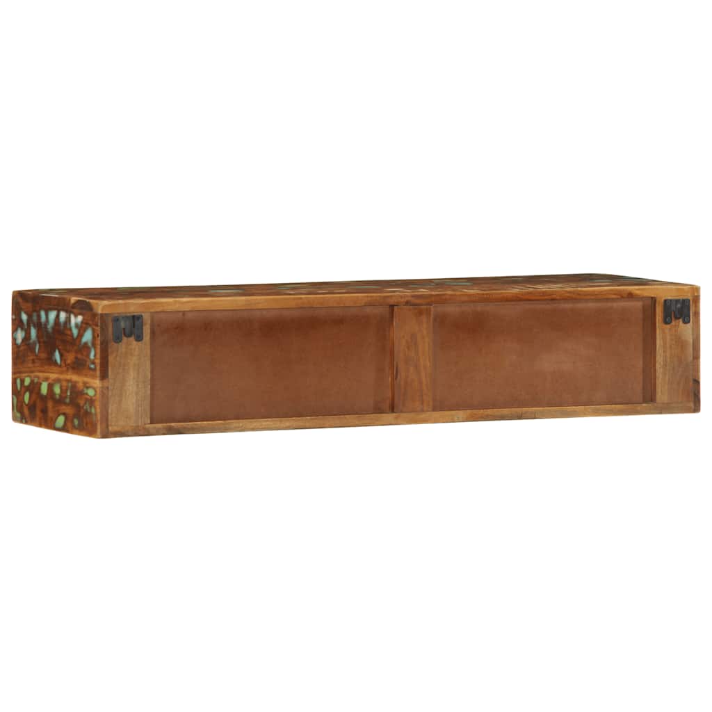 Veggmontert TV-benk 100x30x19 cm gjenvunnet heltre