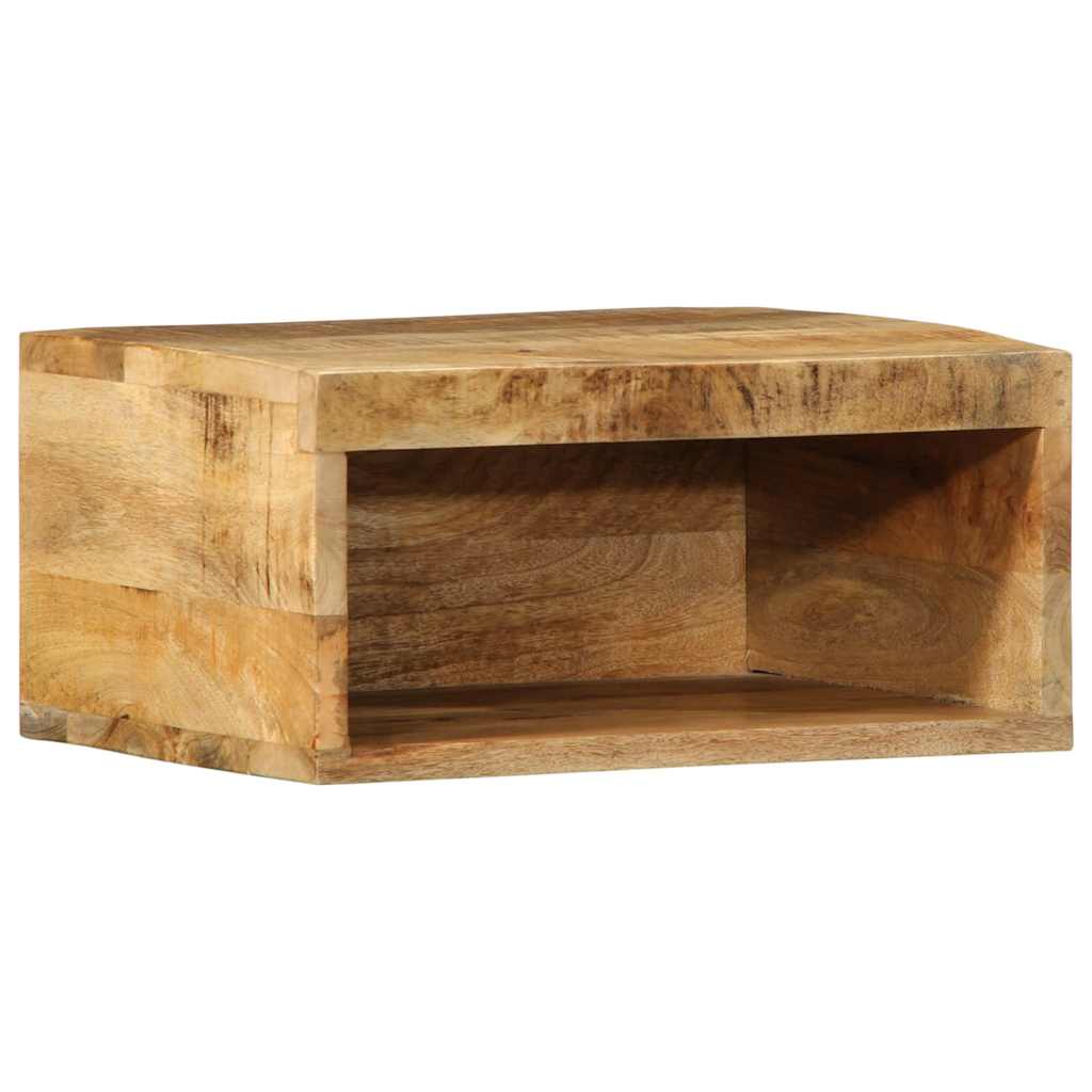 Veggmontert TV-benk 40x30x19 cm grovt heltre mangotre