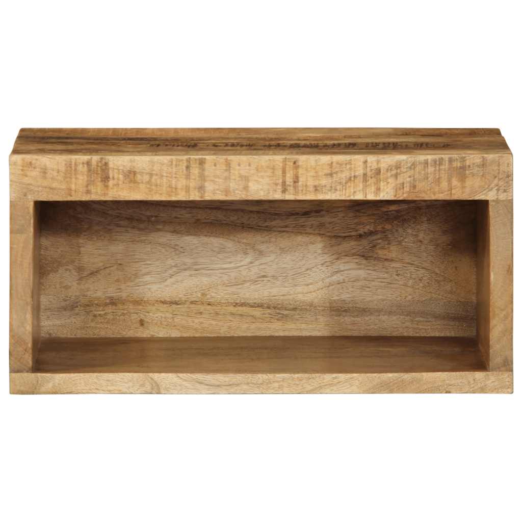 Veggmontert TV-benk 40x30x19 cm grovt heltre mangotre