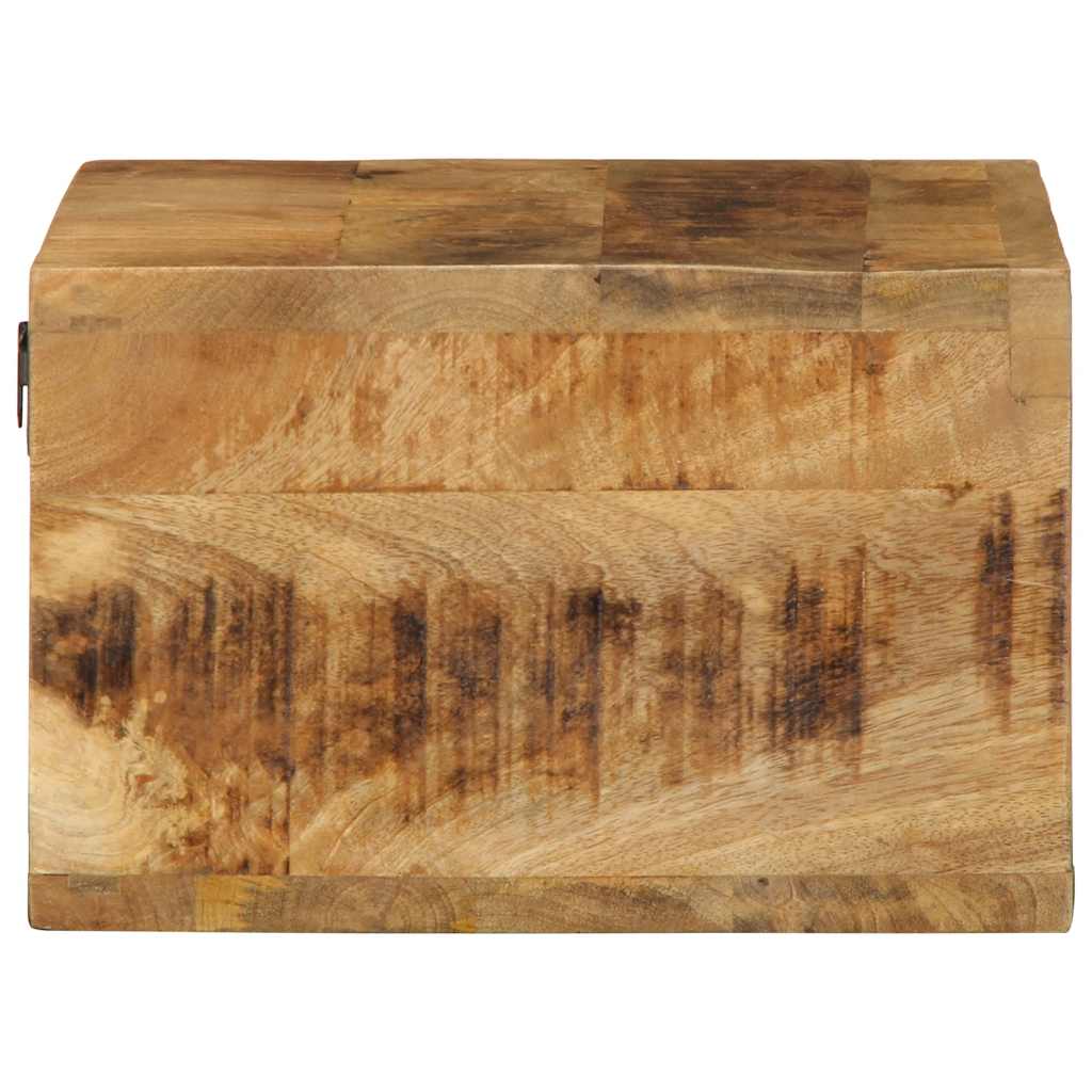 Veggmontert TV-benk 40x30x19 cm grovt heltre mangotre