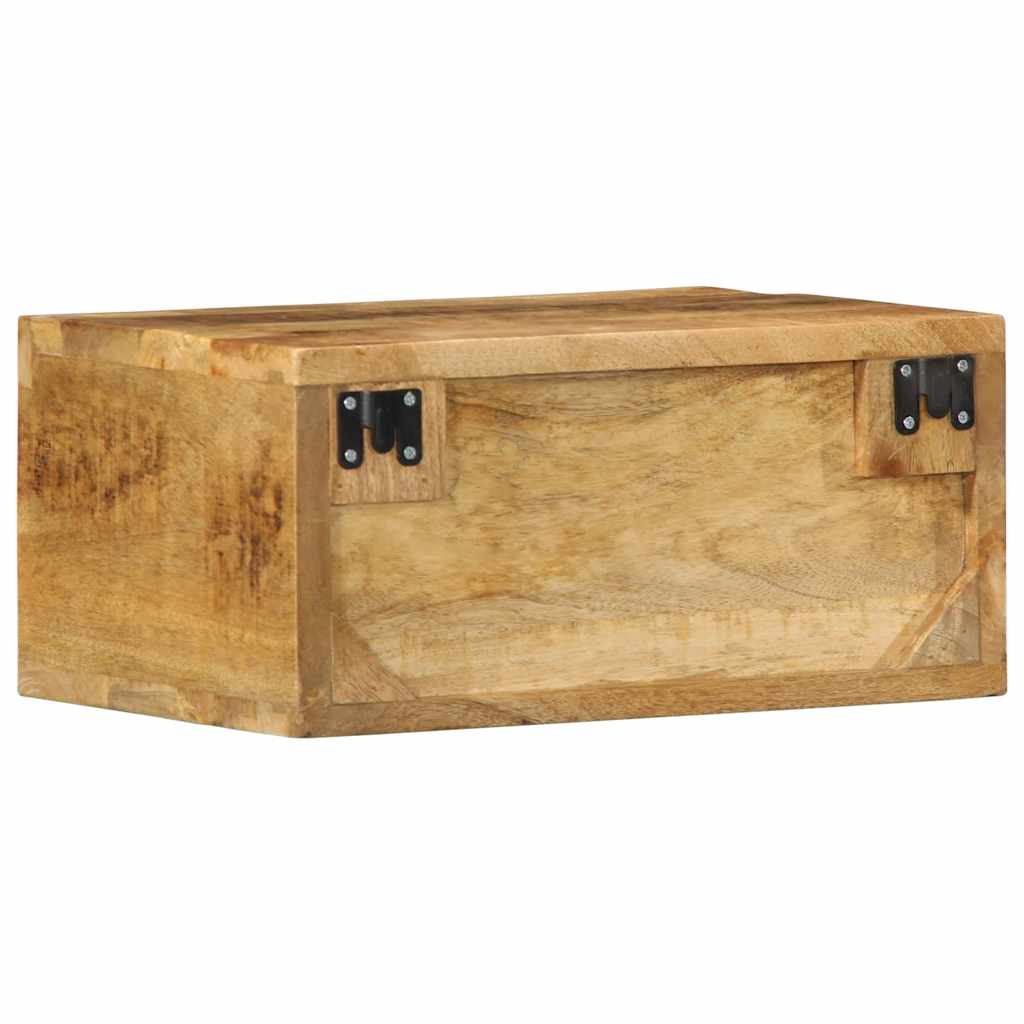 Veggmontert TV-benk 40x30x19 cm grovt heltre mangotre