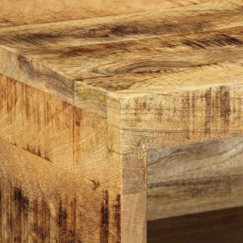 Veggmontert TV-benk 40x30x19 cm grovt heltre mangotre