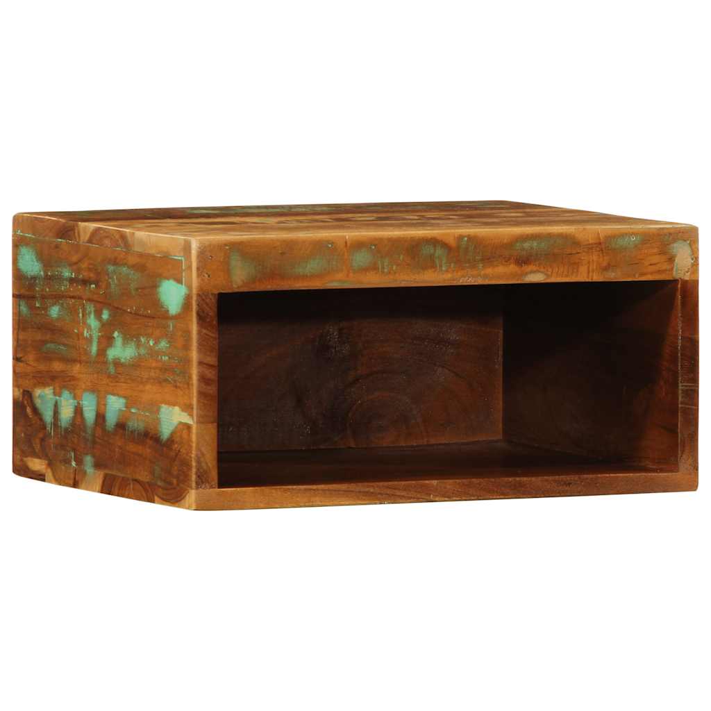 Veggmontert TV-benk 40x30x19 cm gjenvunnet heltre